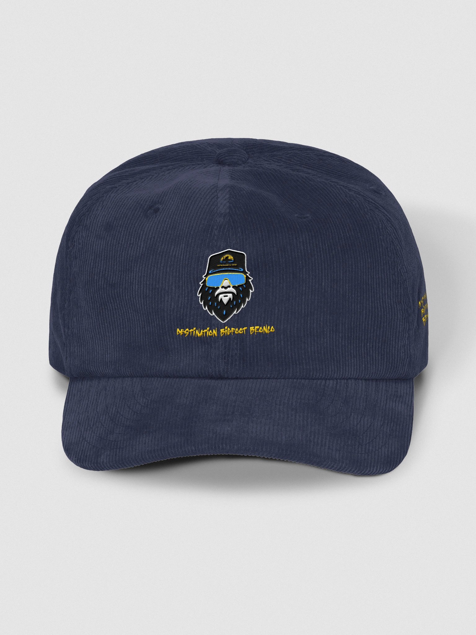 Destination Bigfoot Bronco Corduroy Bigfoot Logo Dad Hat (Multiple Colors Available) product image (1)