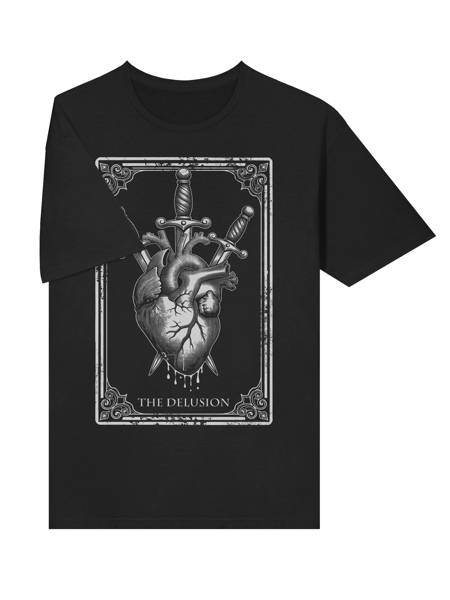 The Delusion Tarot Card Three of Swords Gothic Grunge Streetwear T-Shirt product image (33)