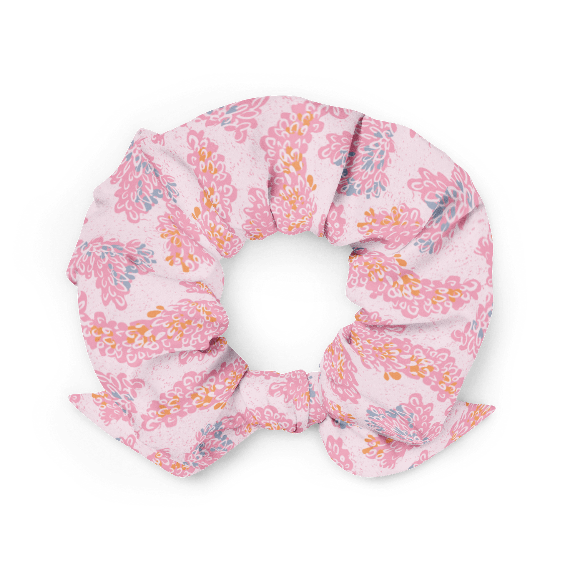 Tropical Moss All-Over Scrunchie | Pink & orange product image (2)