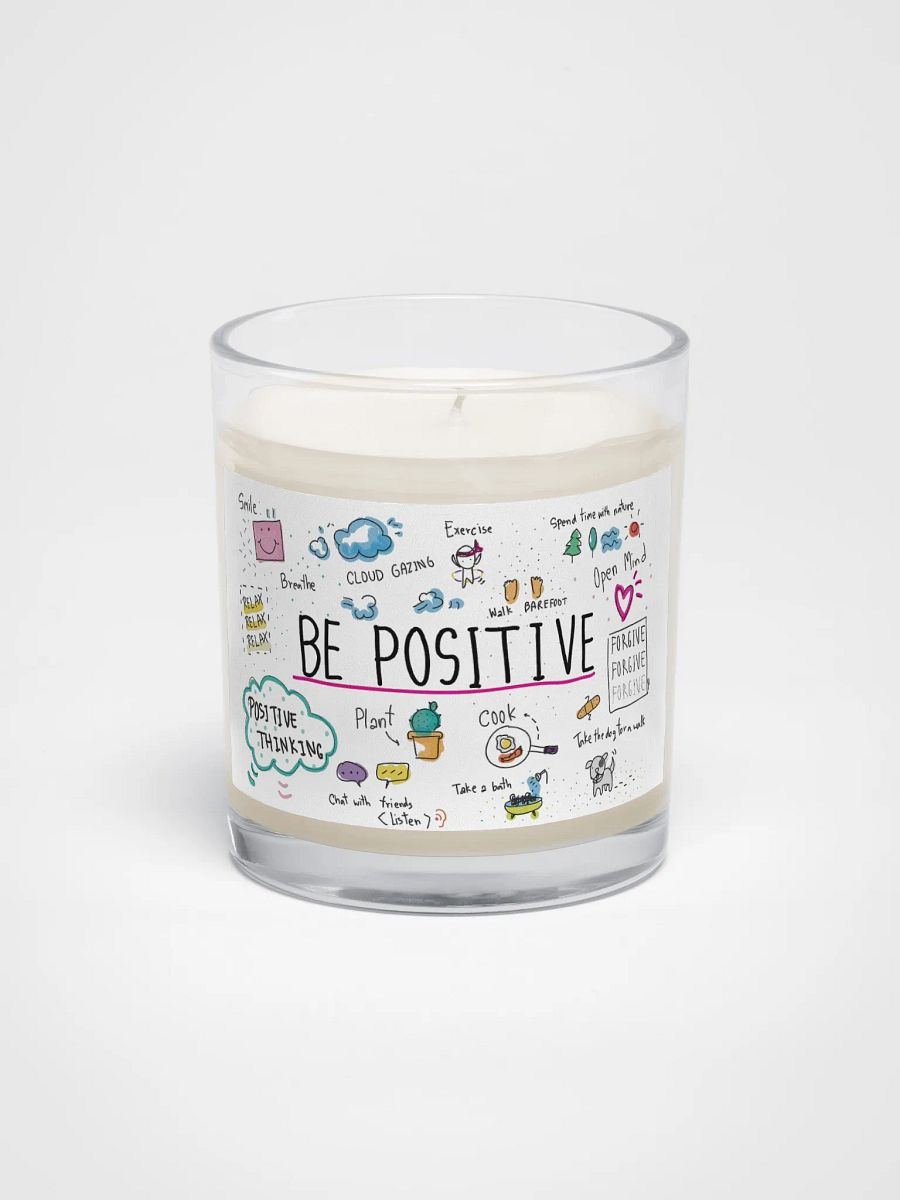 "Be Positive" Illustrated Soy Wax Candle product image (1)