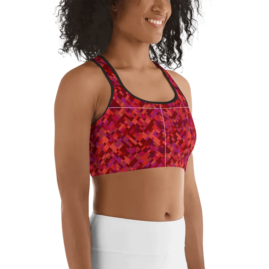 Colorful Mosaic Pattern Sports Bra - v3 product image (6)