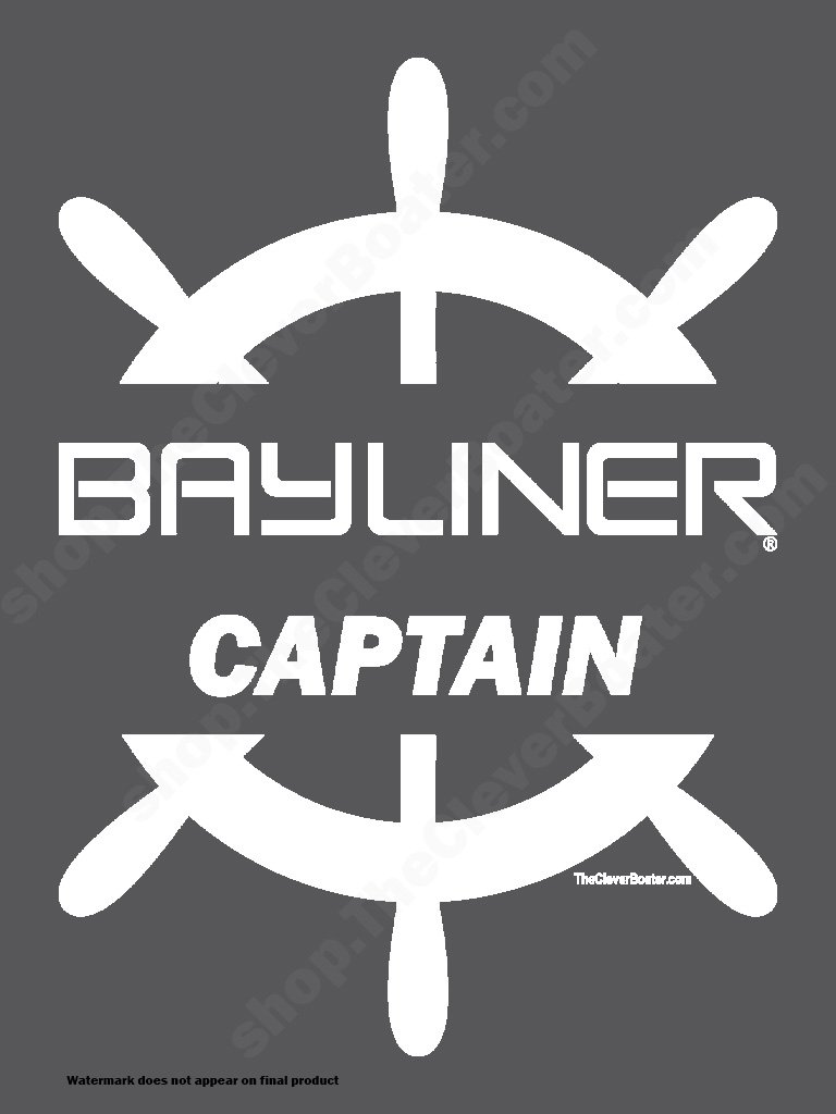 Bayliner Captain - T-Shirt - Dark Shirt w/White Logo product image (2)