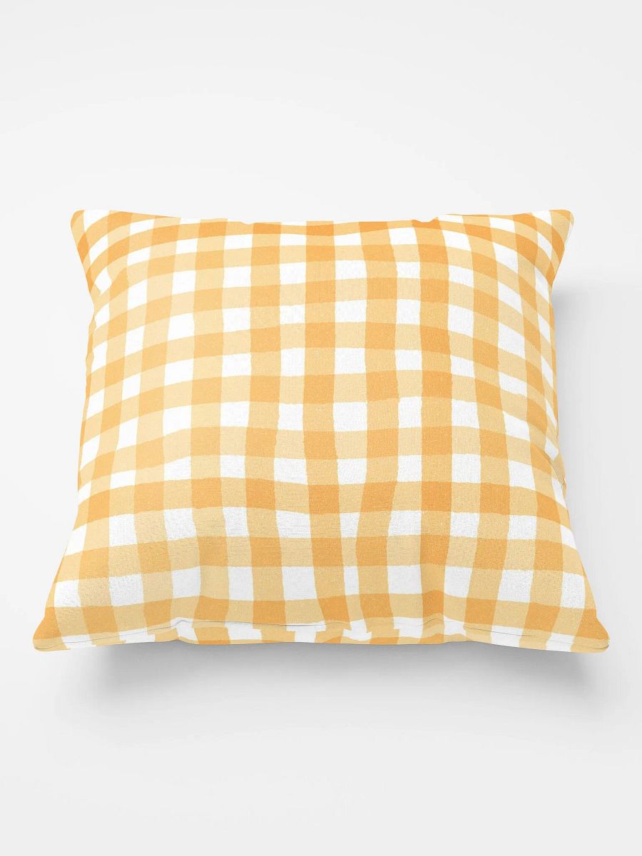 COTTAGE SUMMER ORANGE GINGHAM - Basic Pillow product image (2)