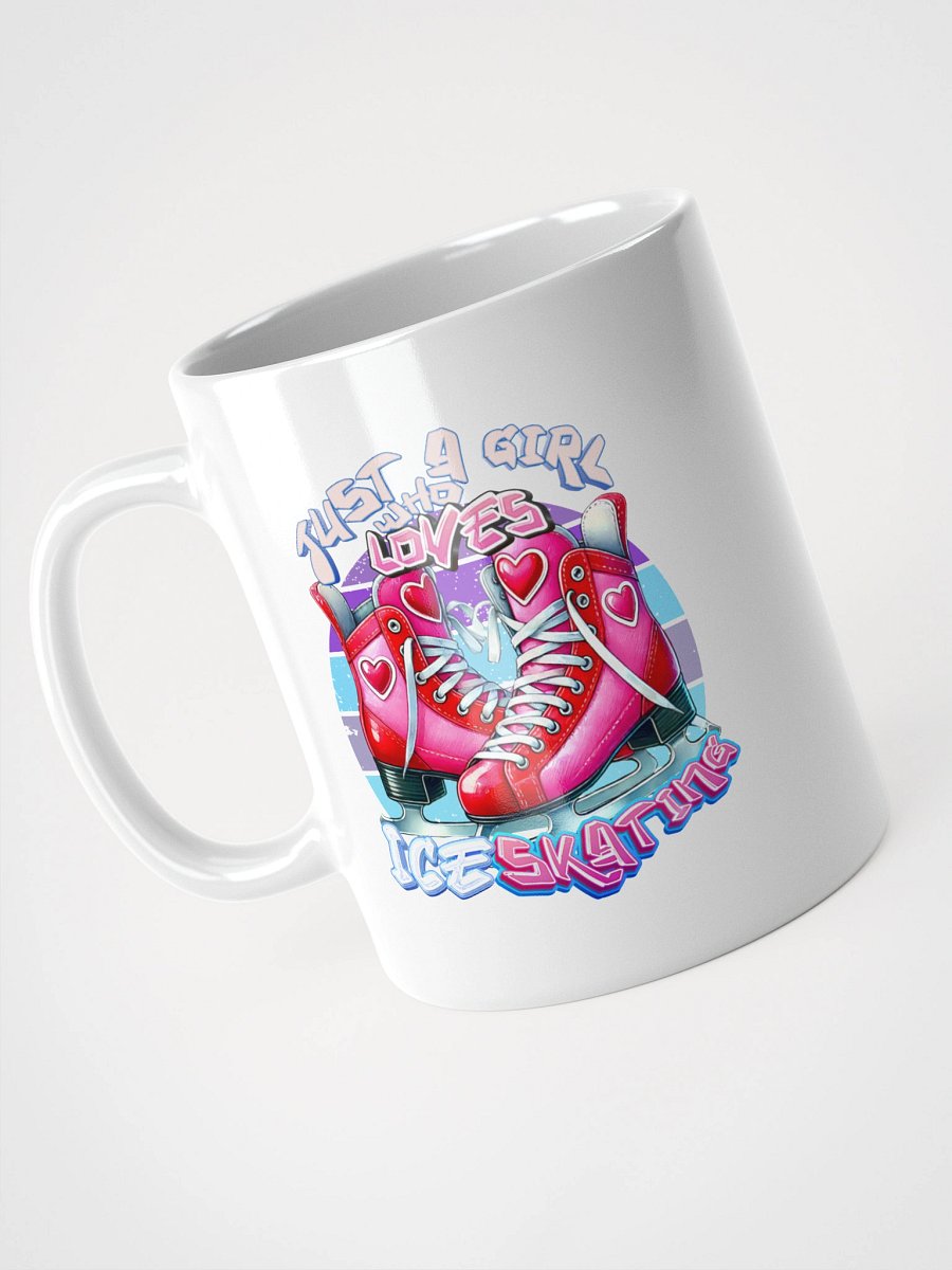 Just a Girl Who Loves Ice Skating Pink Skates Mug for Skaters product image (3)