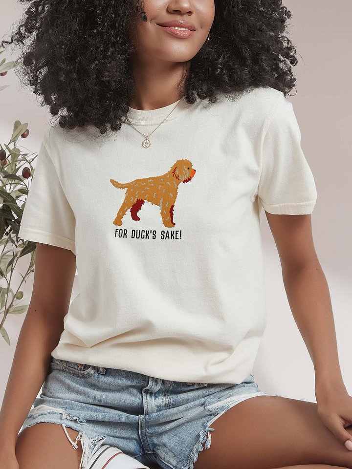For Duck's Sake! T-Shirt(Embroidered) of a Lagotto Romagnolo(Tan) product image (2)