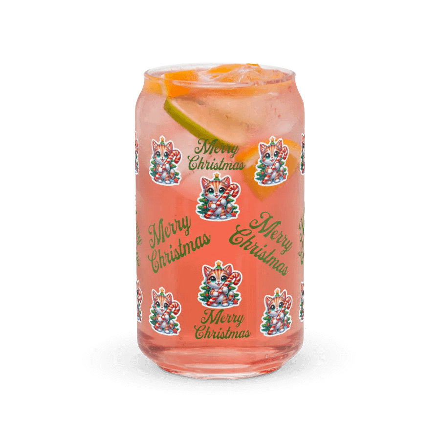 Cute Kittens With Candy Canes Christmas & Holidays Themed Glass product image (7)
