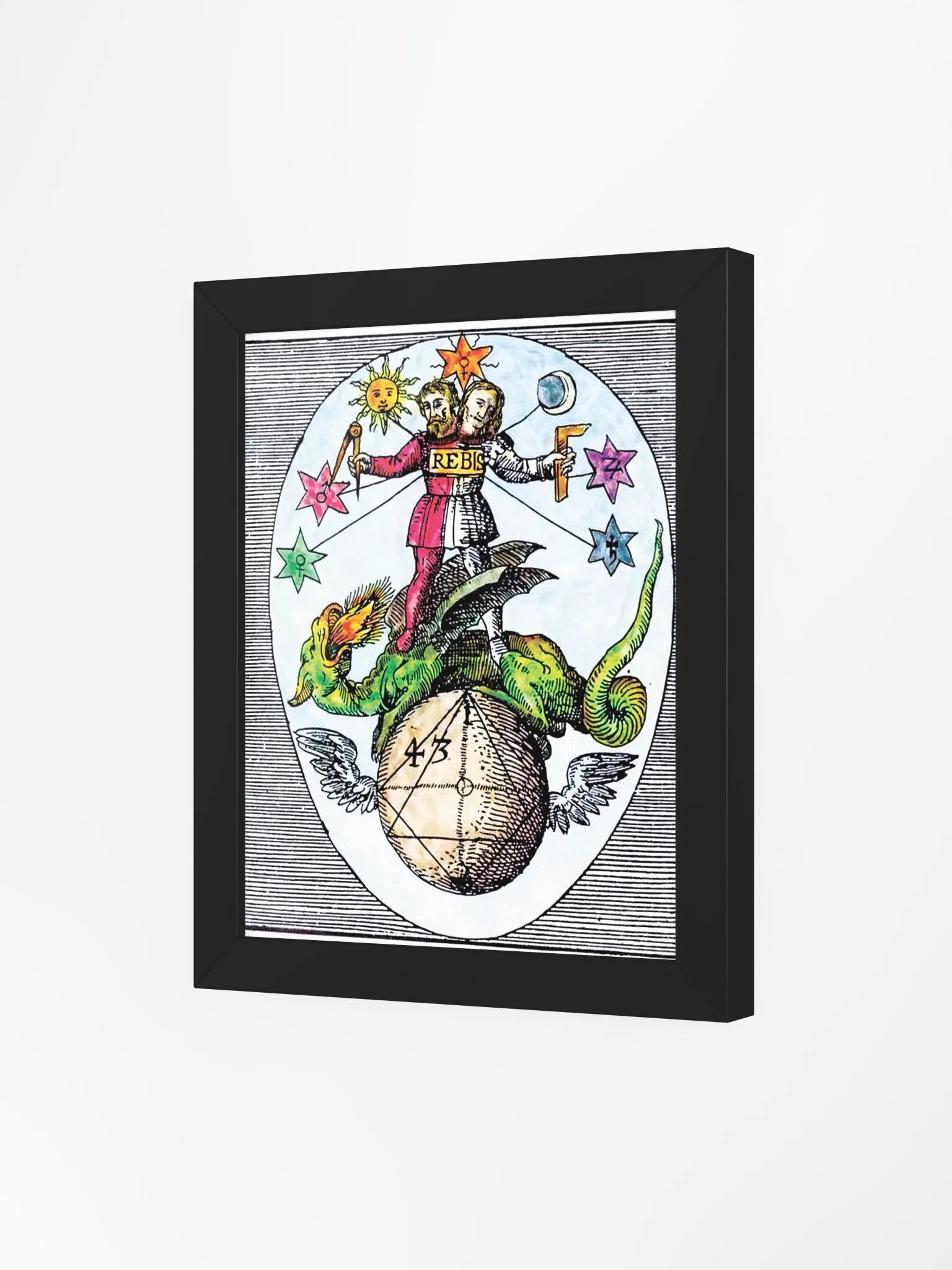 Hermes Trismegistus REBIS, Alchemy Art Print, Occult Wall Art, Ancient Poster, Magick Illustration, Sacred Geometry Decor, Esoteric Home Decor, Color Print product image (79)