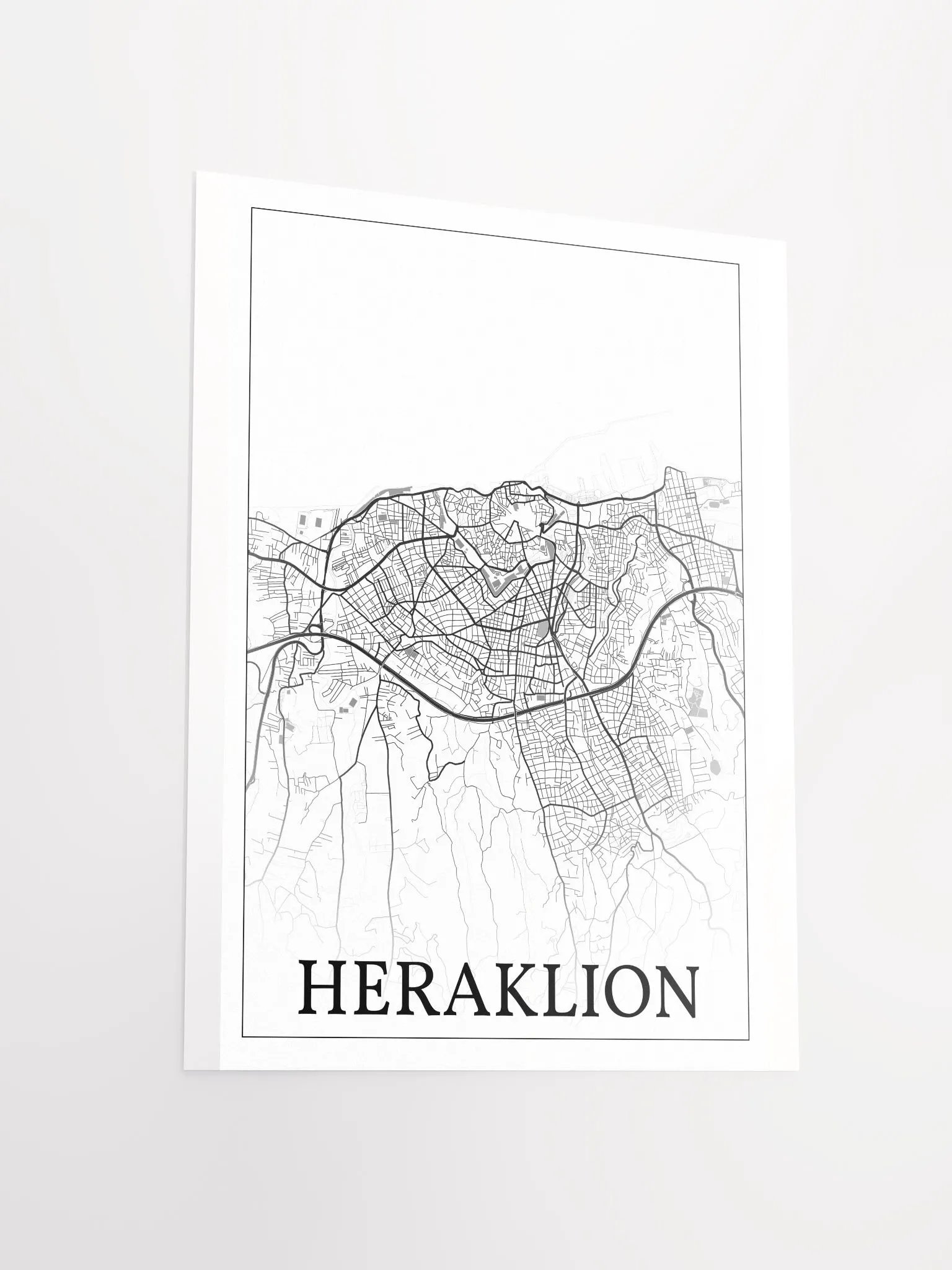 Heraklion, Crete, Greece, city map print product image (14)