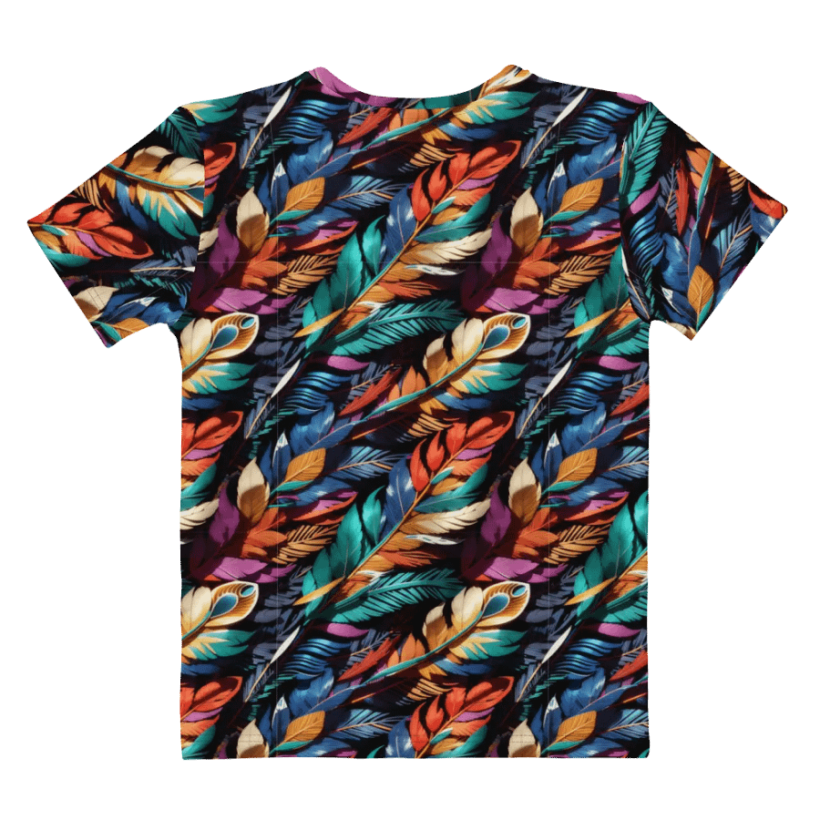 Colorful Feather Pattern All Over Print T-shirt product image (9)
