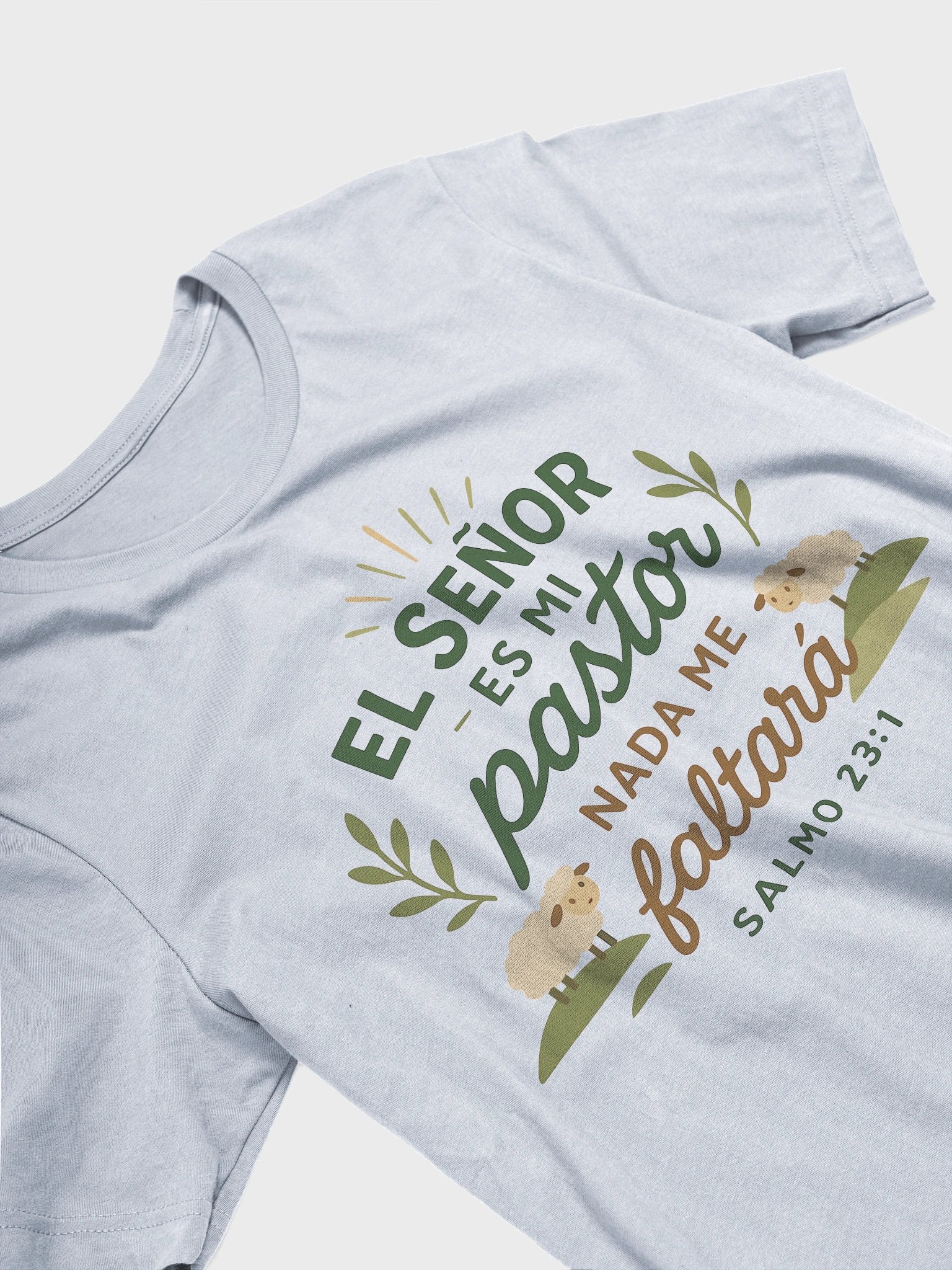 Christian T-Shirt – “El Señor es mi Pastor” (Psalm 23:1) – Spanish Bible Verse product image (3)