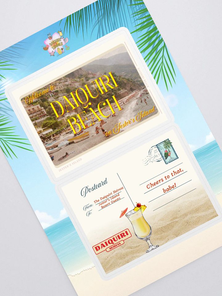 DAIQUIRI SUMMER POSTCARD STICKER SET product image (1)