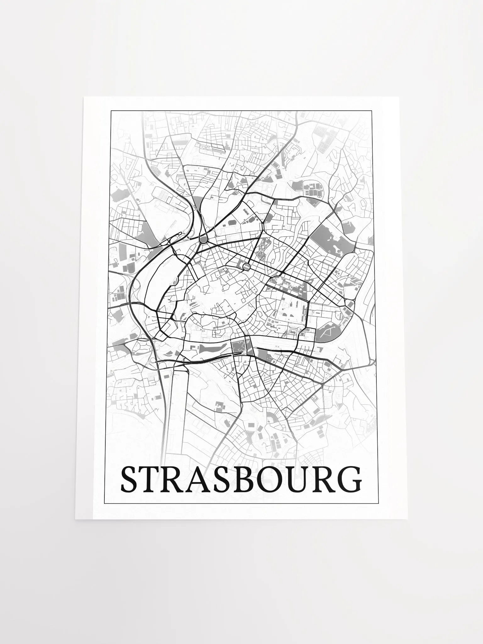 Strasbourg, France, city map print product image (18)