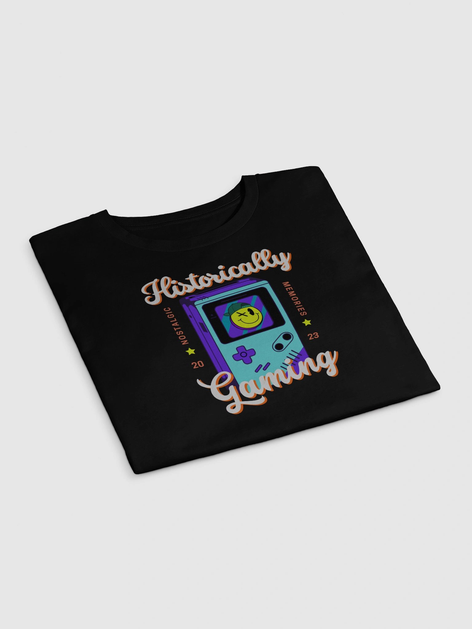 Historically Gaming Retro Gameboy Crop Top – Soft Gamer Cotton Tee (Black) product image (2)