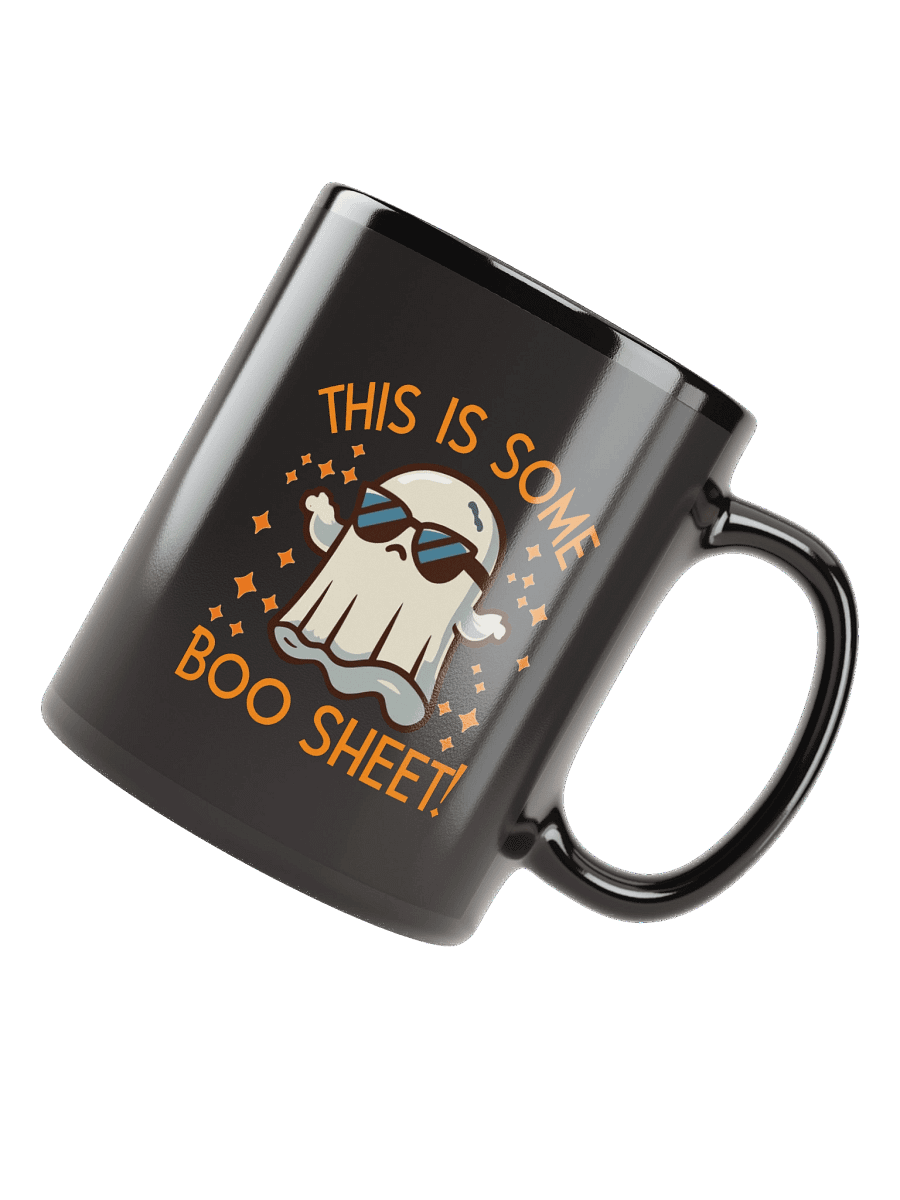 Boo Sheet Funny Halloween Mug (Black) product image (4)