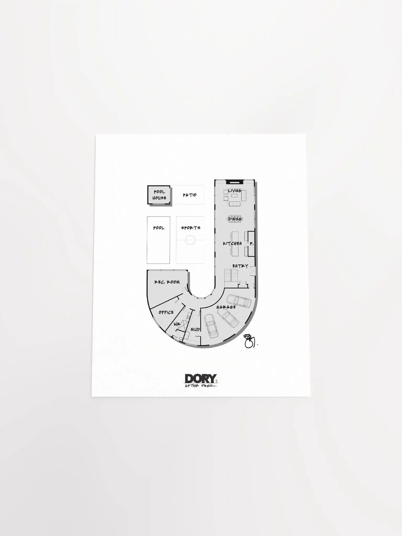 Alphabet Floor Plan Poster - J product image (4)