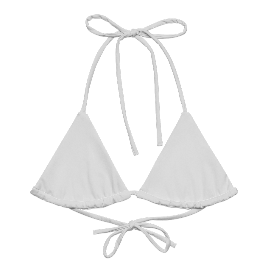 Light Gray Solid Color String Bikini Top product image (1)