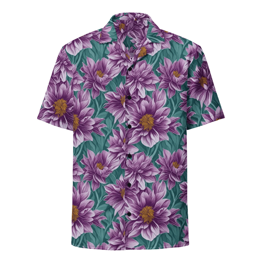 Floral Pattern Dhalia Flowers Hawaiian Shirt product image (1)