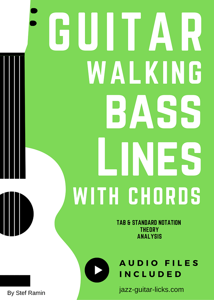 Walking Bass Lines And Chords For Guitar - PDF Method With Audio product image (1)