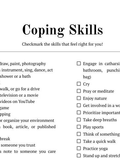 Coping Skills List product image (1)