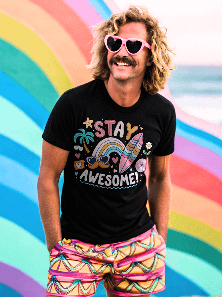 Stay Awesome! Groovy T-Shirt product image (1)