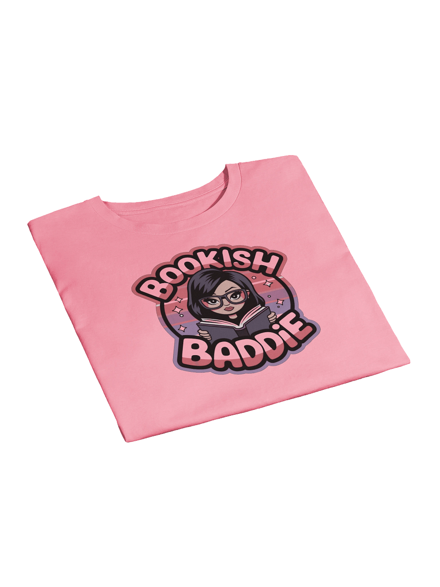 Bookish Baddie Illustrated Crop Top - Pink product image (3)