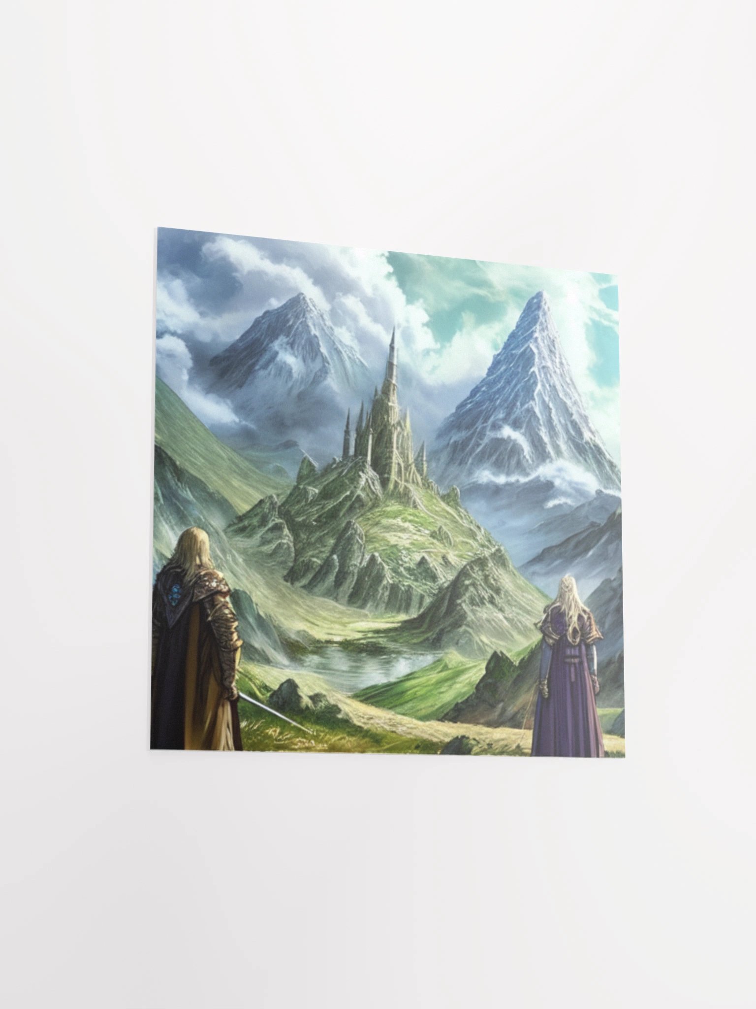 Mystical Castle Fantasy Lord Of The Rings Anime Concept Art Poster product image (15)