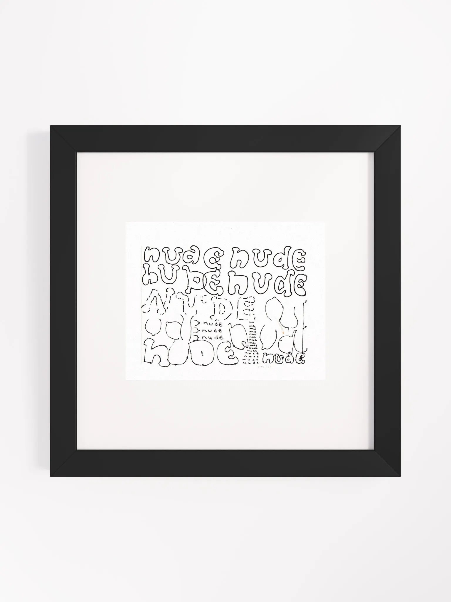 Nude Panel Card Print Framed product image (2)