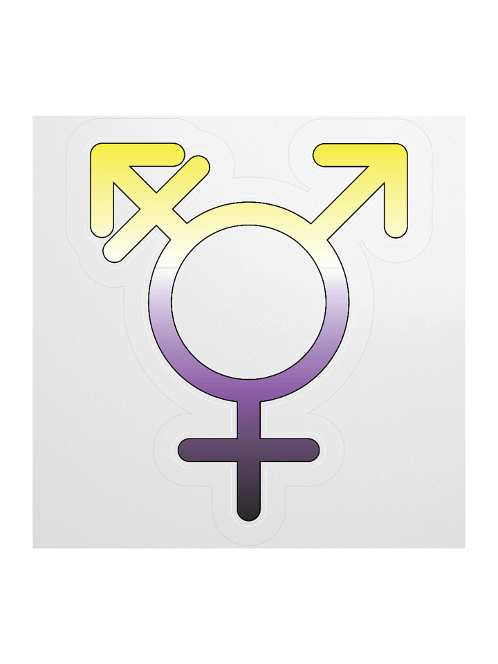 Non-binary Transgender Symbol Sticker product image (2)