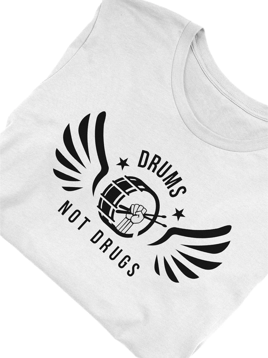 Drums Not Drugs - White T-Shirt product image (10)
