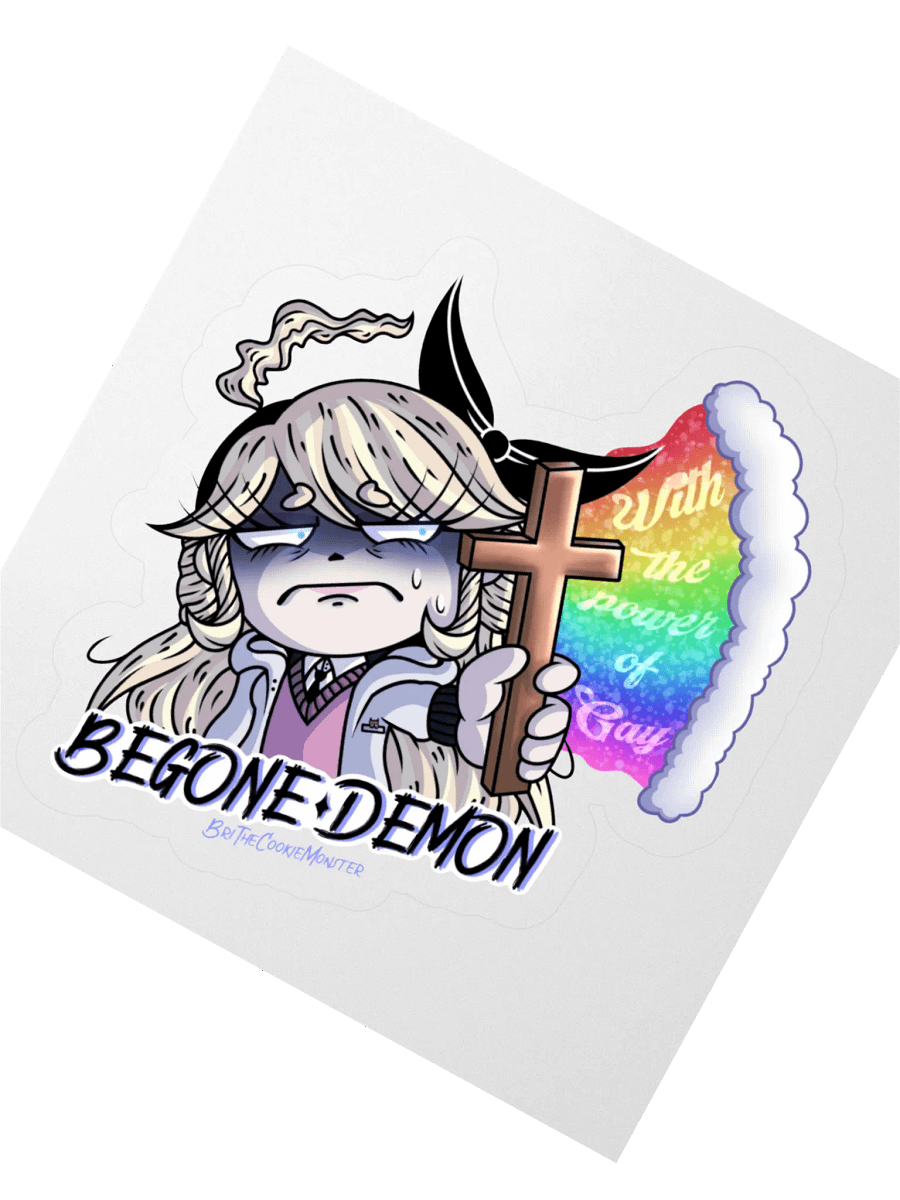 “BEGONE DEMON” Weeby Sticker product image (2)