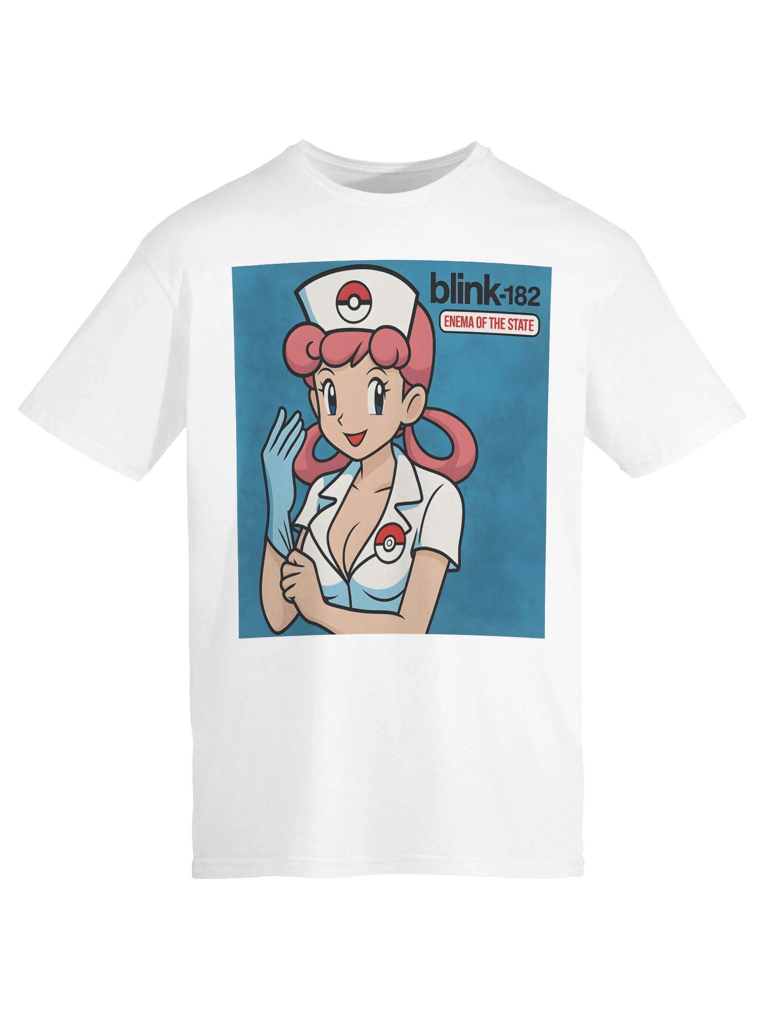 Nurse Joy × Blink-182 – Enema of the State Parody Tee product image (87)