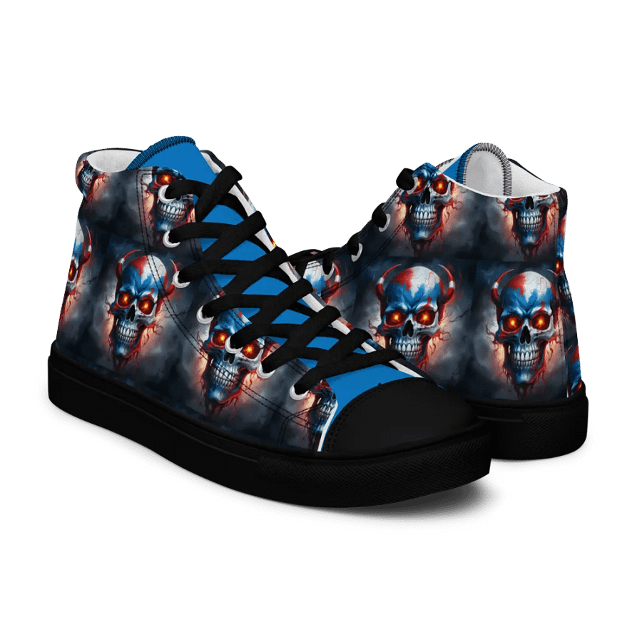 Fiery Skulls Men's High Top Shoes product image (11)