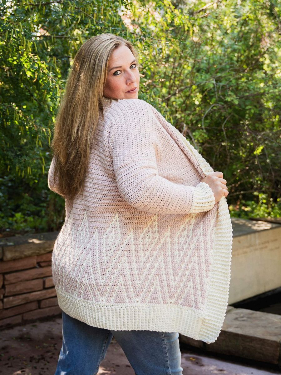 Diamond Drift Cardigan Crochet Pattern product image (7)