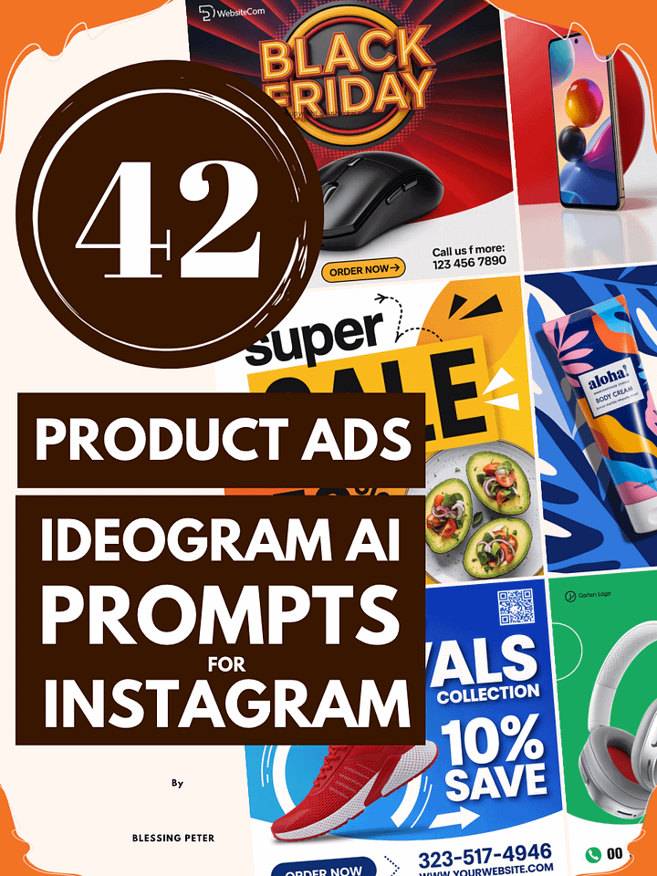 42 Product Ads Ideogram AI Prompts for Instagram Posts for Small Business Owners product image (1)