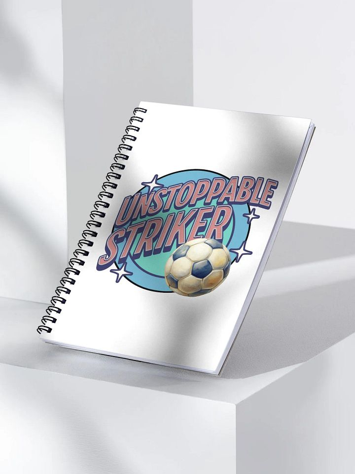 Unstoppable Striker Soccer Spiral Notebook product image (2)