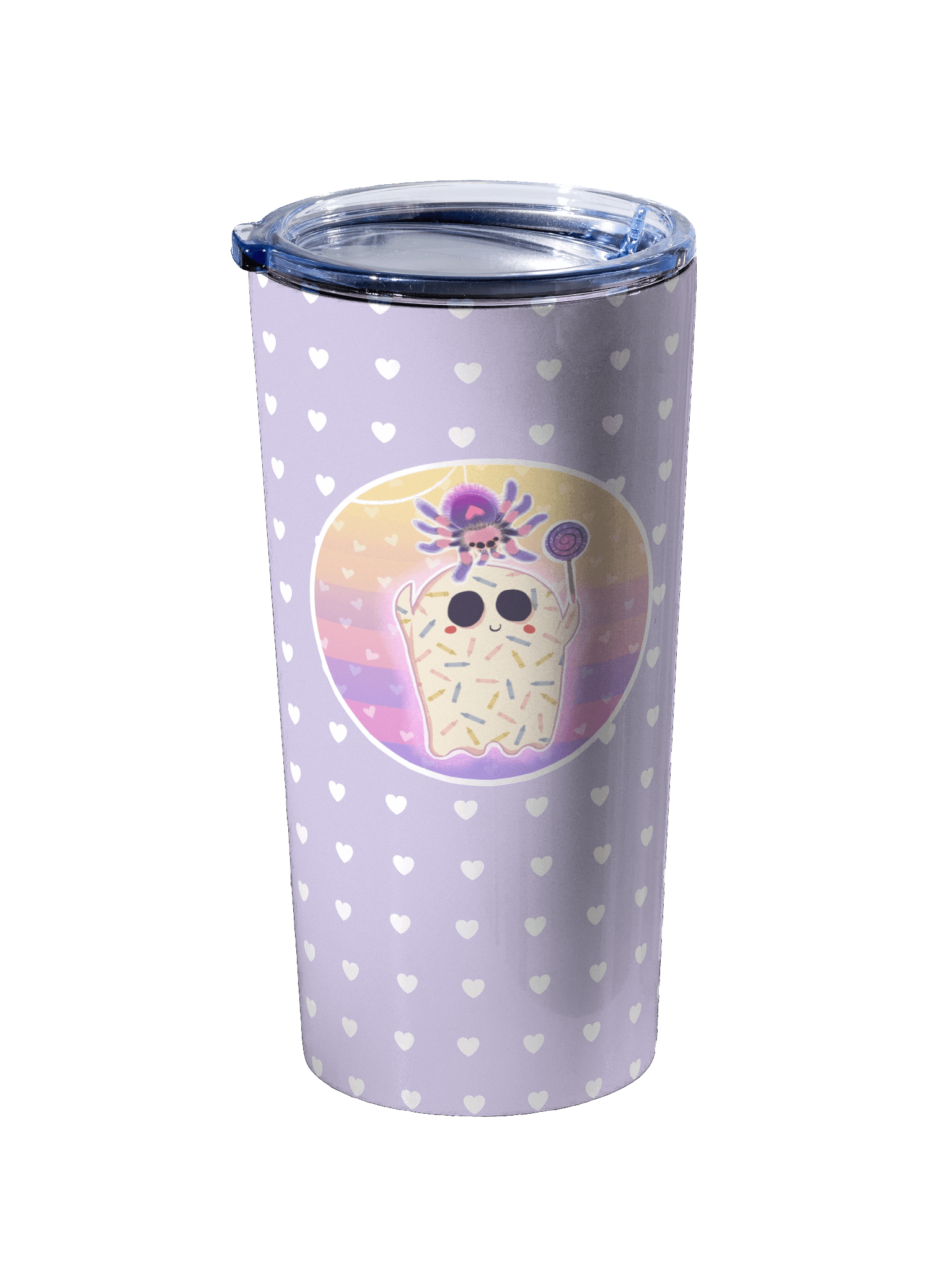 Pastel Little Ghost & Pet Spider - Stainless Steel Tumbler product image (1)