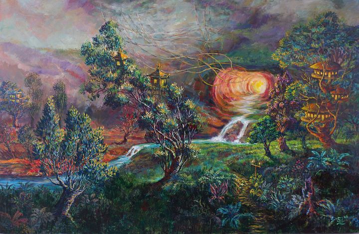 "The Bright Tunnel" Painting by Deni Je product image (1)