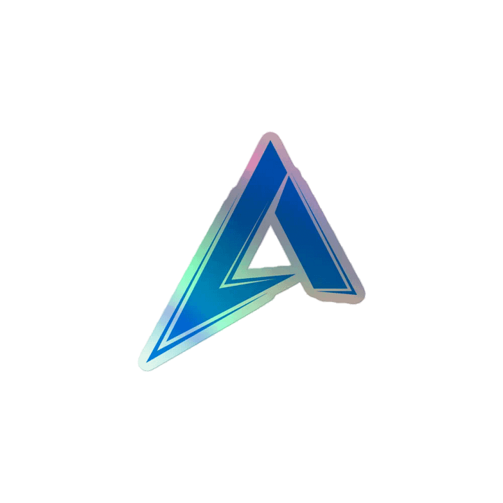 Amplify Electric Blue Holographic A-Bolt Sticker product image (1)