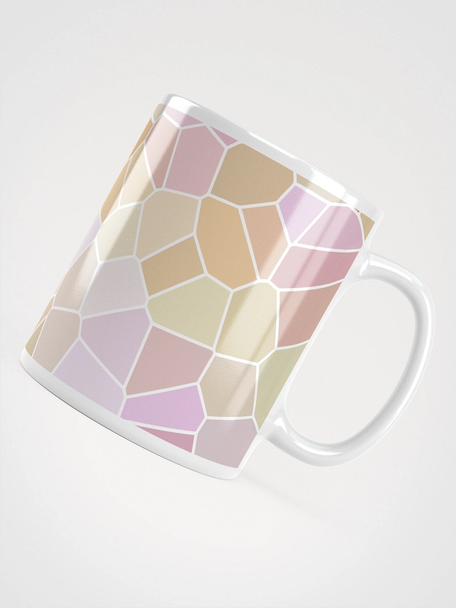 Mug Blanc Mozaïque Solia - Design Géométrique Rétro Chic - Cadeau Déco product image (4)