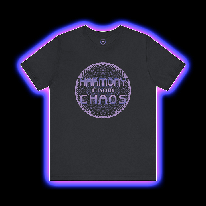 Modular Synth Musician T-Shirt - Harmony From Chaos (Cymatics Sound Designer) VIOLET PRINT product image (1)