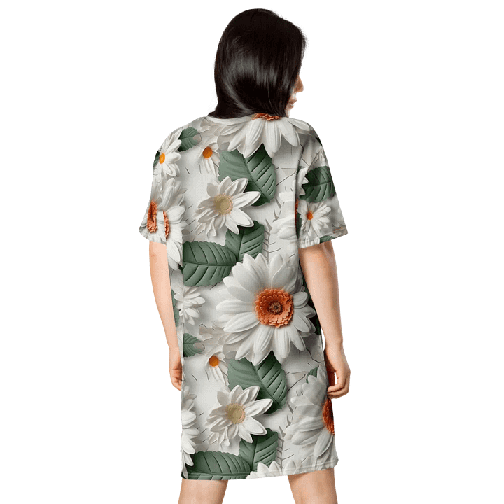 3D-Ditsy-Flowers-Seamless-Patterns T-shirt Dress - V13 product image (2)