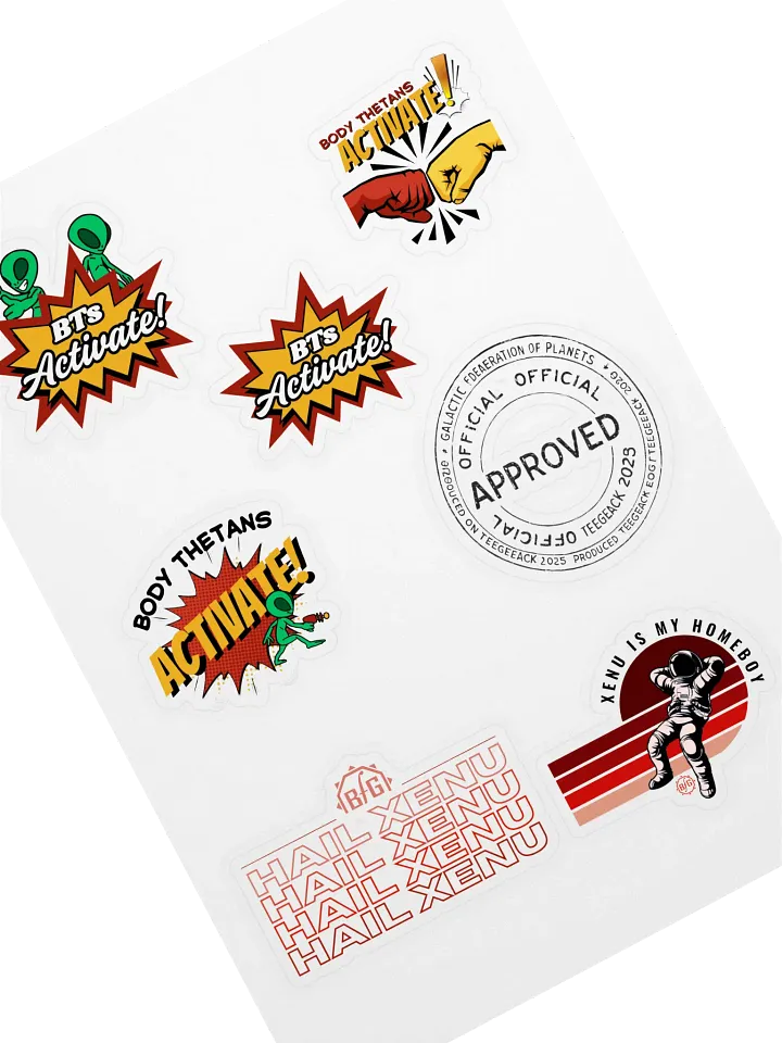 Xenu & the Body Thetans Multi-Sticker Pack product image (1)