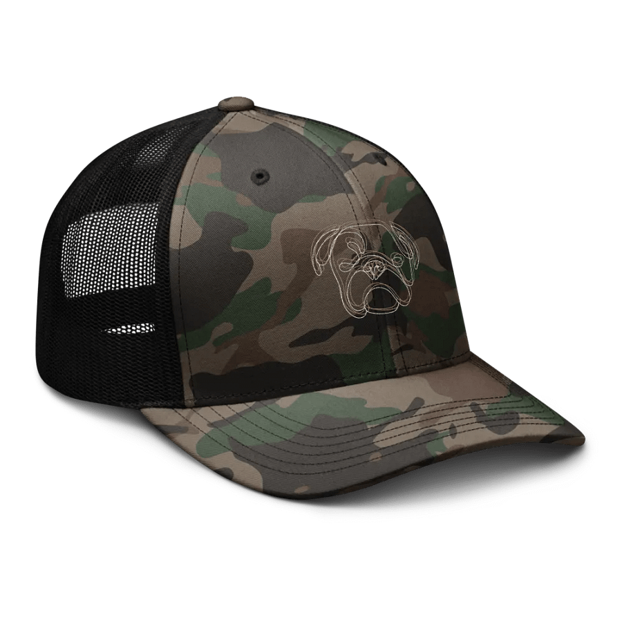 Bulldog Outlined Camo Trucker Hat product image (6)