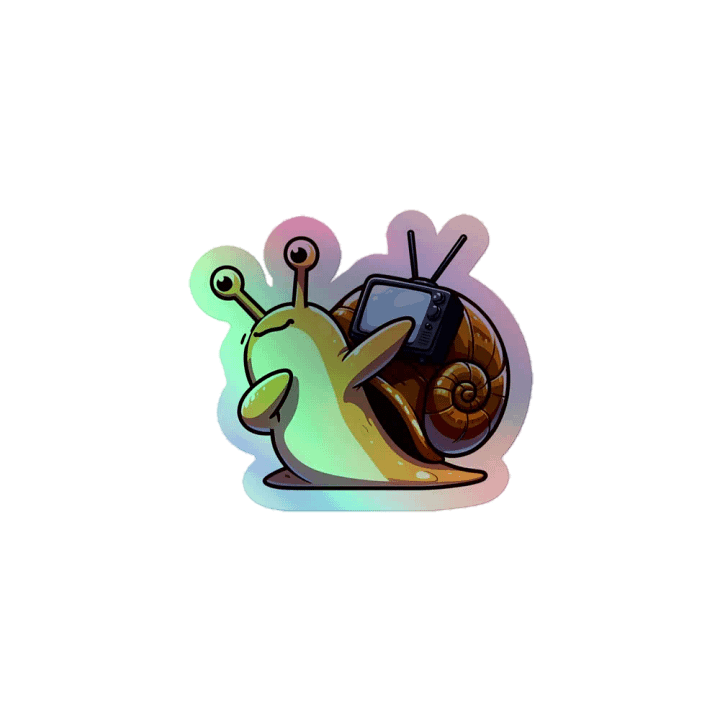 Snail TV Holographic Sticker Sheet product image (1)