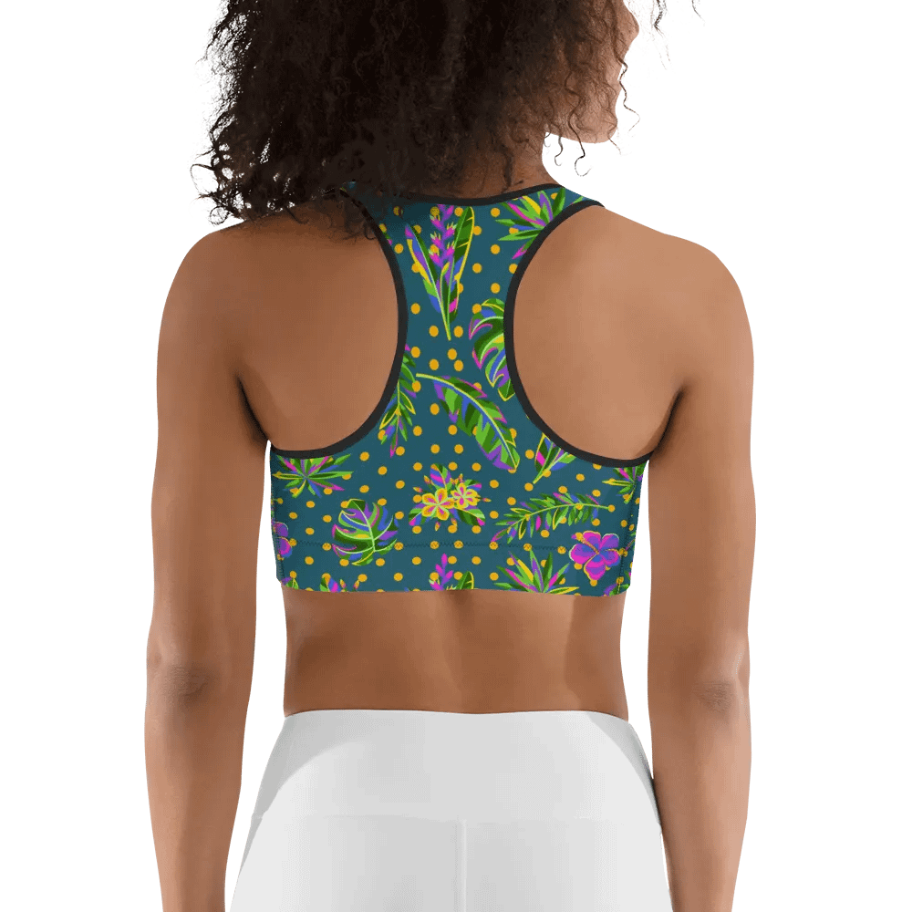 Green All-Over Print Sports Bra product image (5)