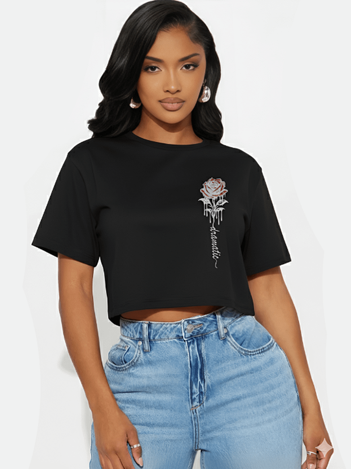 DRAMATIC ROSE x DARK CROP TOP product image (1)