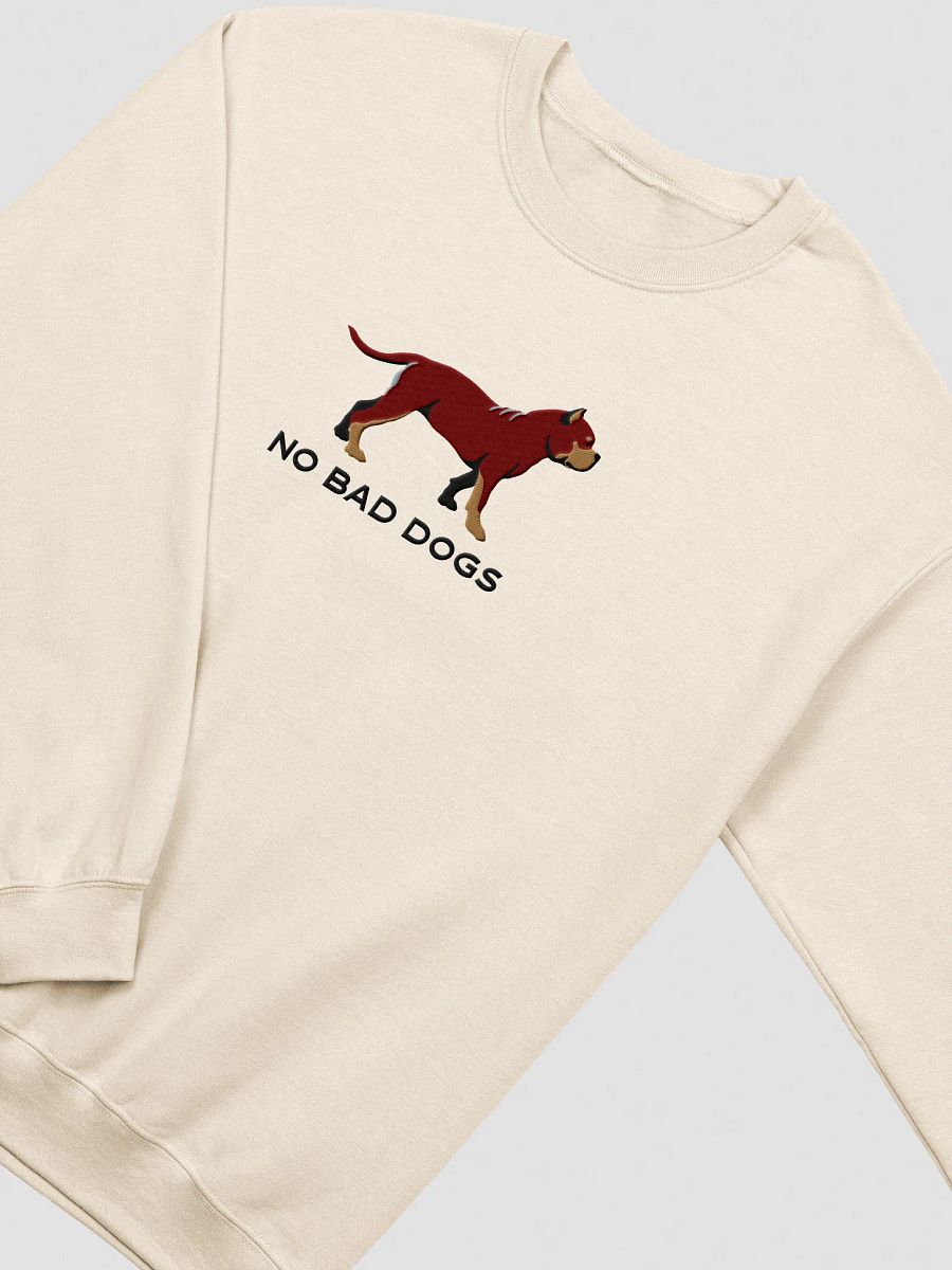 No Bad Dogs Sweatshirt (Embroidered) of an American Bully(Red & Tan) product image (15)
