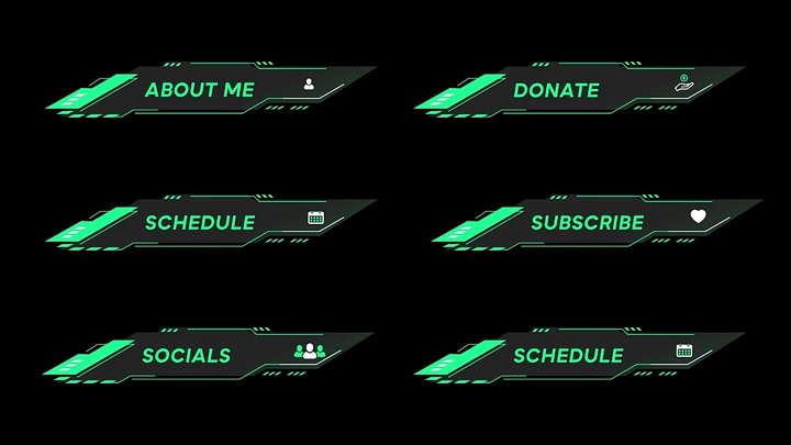 Futuristic Green Twitch Panels product image (1)