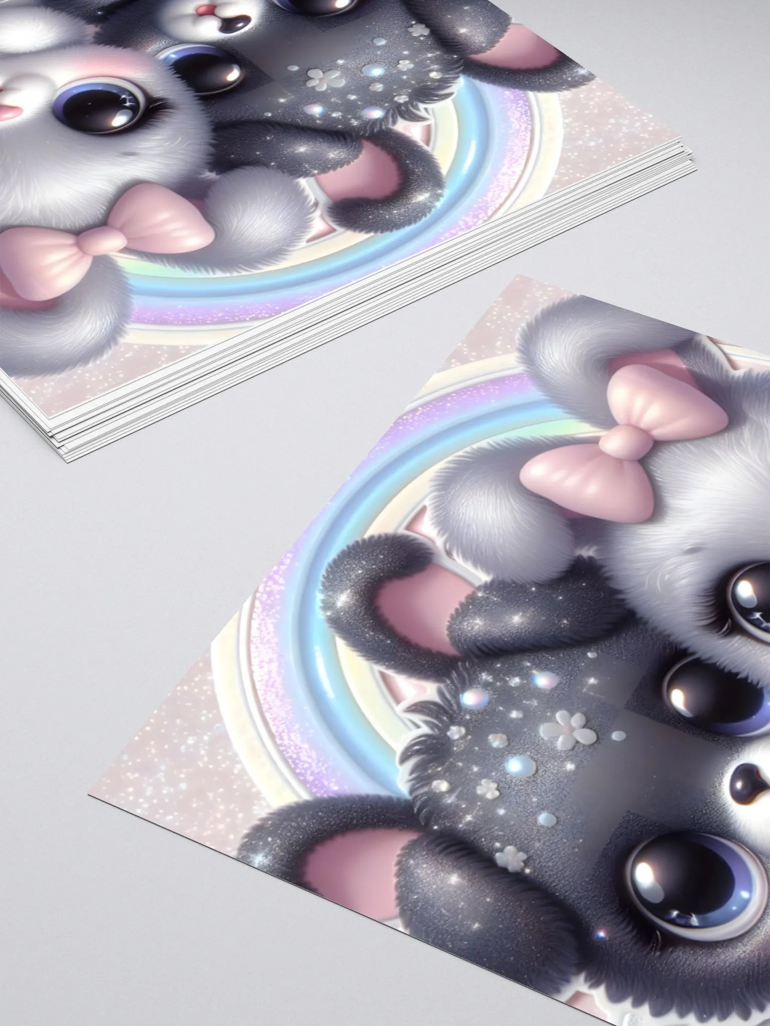 Whimsical Pup and Bunny Kiss Cut Stickers product image (11)