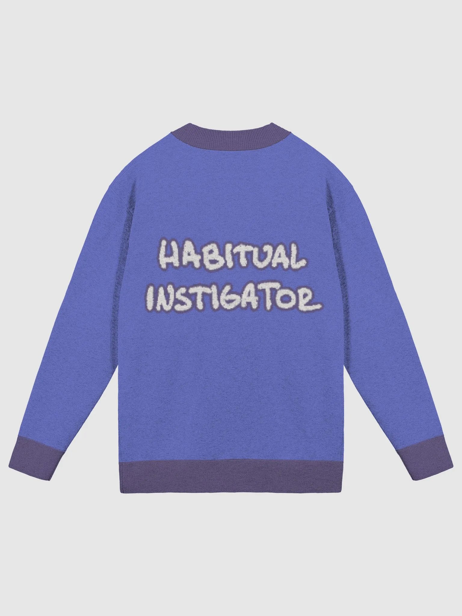 HABITUAL INSTIGATIOR (lg. lined design, duotone violet and taupe) knitwear cardigan product image (8)